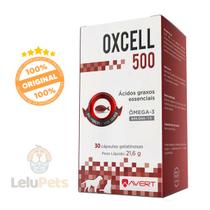 Oxcell 500mg Avert 30 Cápsulas Ômega 3 para Cães e Gatos