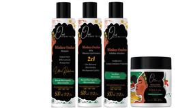 Oxê Cosmetics Minhas Ondas Shampoo e Balm Máscara Hidratante e Gelatina e Modelador de Cachos