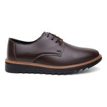 Oxford Masculino Casual De Amarrar Liso Marrom Derby Robusto Oxford Masculino Casual De Amarrar Liso Marrom Derby Robusto