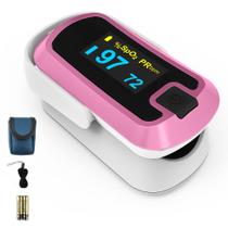 Oxímetro de pulso de dedo Mibest OLED O2 Meter branco/rosa Oxímetro de pulso de dedo Mibest OLED O2 Meter branco/rosa