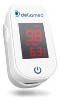 Oxímetro de Pulso Dellamed Digital para Dedo Leitura de Saturação Cor Vermelho/Branco