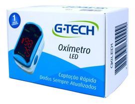 Oxímetro de pulso para dedo Medidor de Saturação G-Tech LED branco/azul Portátil