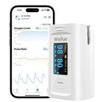 Oxímetro de pulso Wellue Bluetooth Fingertip com memória e aplicativo