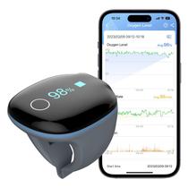 Oxímetro de pulso Wellue O2ring Bluetooth recarregável