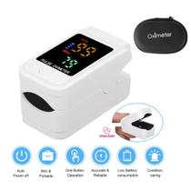 Oxímetro Dedo/Pulso Adulto e Pediátrico Oled Alta Precisão + Estojo + Pilhas - firgetip Pulse Oximeter