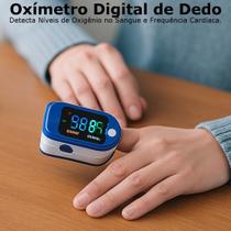 Oxímetro Digital De Dedo Pulso Saturação LED Aparelho Portátil Saúde Á Pilha Display Profissional