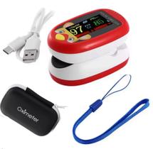 Oxímetro pediatra do dedo, monitora oxigênio do sangue para crianças, Oxímetro digital + Bolsa