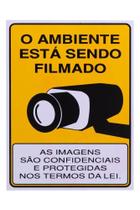 P-25/1 Placa O Ambiente Está Sendo Filmado-câmera 15x20cm - Acesso Placas