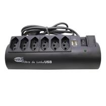 P&w Filtro De Linha 6 Tomadas E 2 Usb P&w Filtro De Linha 6 Tomadas E 2 Usb