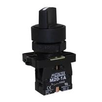 P20SCR3B1A Chave Seletora Plástica Knob Curto 2 Pos. c Retorno 90G 1NA