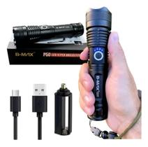 P50 Lanterna Tática Militar Mais Forte Do Mundo Com Zoom Poderoso e Resistente Água - Envio Rápido