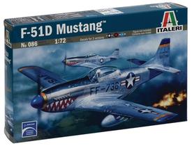 P51 P-51d Mustang - 1/72 - Italeri 0086 - Kit para montar e pintar - Plastimodelismo