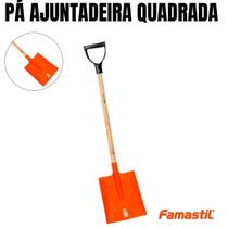 Pá ajuntadeira quadrada n3 cabo y 75cm