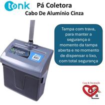 Pá Coletora com Cabo de Alumínio praticidade e segurança na limpeza Nas Cinza e Azul Pá Coletora com Cabo de Alumínio praticidade e segurança na limpeza Nas Cinza e Azul