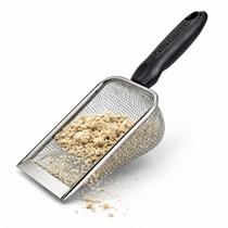 Pá Coletora Pazinha Higiênica De Areia De Gato Peneira Aço Inox Pá Coletora Pazinha Higiênica De Areia De Gato Peneira Aço Inox