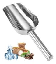 Pa Colher Para Gelo Pegador Cereais Ração Grãos Em Aço Inox