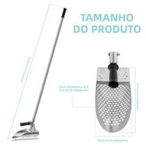Pá De Areia Para Caça Ao Tesouro Na Praia De 55 Polegadas Com Cabo Longo Removível, Pá De Metal