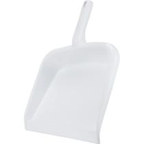 Pá de lixo SPARTA grande portátil com lábio largo de 25 cm de plástico branco Pá de lixo SPARTA grande portátil com lábio largo de 25 cm de plástico branco