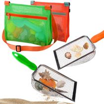 Pá de malha de praia MUYIZI com bolsas de malha para crianças Pá de malha de praia MUYIZI com bolsas de malha para crianças