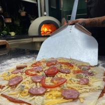 Pá de Pizza de Fornear-Lamina 36 Cm Inox Quadrada-Cabo 1Mtr - Maxx Diamond