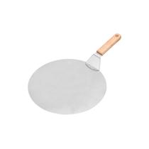 Pa de Pizza Espatula Redonda Inox Cabo Madeira Forno Pizzaria Pa de Pizza Espatula Redonda Inox Cabo Madeira Forno Pizzaria
