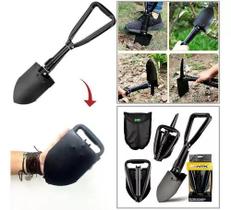 Pá Dobrável Picareta Multi Função Camping Tática Nautika Cor Preto Pá Dobrável Picareta Multi Função Camping Tática Nautika Cor Preto
