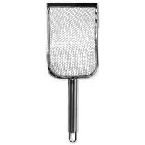 Pá Malha Fina - Pá Higiênica de Caixa De Areia p/ Gatos e Substratos Peneira Fina Pazinha - Inox MOD101329