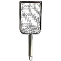 Pá Malha Grossa - Pá Higiênica de Caixa De Areia p/ Gatos e Substratos Peneira Fina Pazinha - Inox MOD101328
