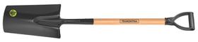 Pá Meia-Lua Tramontina 426/00 em Aço com Cabo de Madeira 71 cm com Empunhadura Plástica Reta Ergonôm
