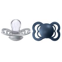 Pacifier Bibs Supreme, pacote com 2 unidades de silicone, tamanho de 1 a 6 meses