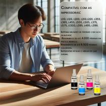 Pack 04 Frasco de Tinta T664 Compatível Para ecotank L375 Pack 04 Frasco de Tinta T664 Compatível Para ecotank L375