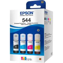 Pack 04 tintas T544 para impressora Tank L3150, L3110, L5190, L3250, L3210, L5290, L5590