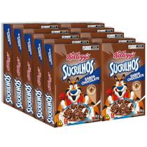 Pack 10 Unidades Cereal Matinal Sucrilhos Kelloggs com Flocos de Milho Sabor Chocolate 240g - Kit com 10x240g
