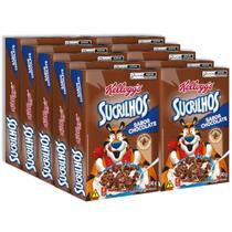 Pack 10 Unidades Cereal Matinal Sucrilhos Kelloggs com Flocos de Milho Sabor Chocolate 240g - Kit com 10x240g - Kellogg's