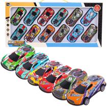 Pack 12 Carrinhos Miniatura 1:50 Pull Back CBS0640 - Castela