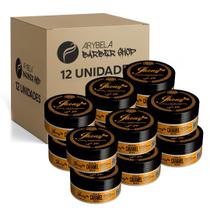 Pack 12 un - cera modeladora gold caramel wax fixação adaptável 150g - jhony barber Pack 12 un - cera modeladora gold caramel wax fixação adaptável 150g - jhony barber