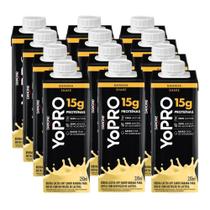 Pack 12 unidades YoPRO Bebida Láctea UHT Banana 15g de proteínas 250ml - YO PRO