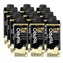 Pack 12 unidades YoPRO Bebida Láctea UHT Baunilha 25g de proteínas 250ml - YO PRO