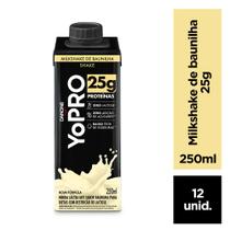 Pack 12 unidades YoPRO Bebida Láctea UHT Baunilha 25g de proteínas 250ml