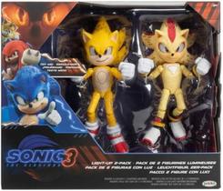 Pack 2 Bonecos Super Sonic Super Shadow Com Luz 14cm - Jakks Licenciado Pack 2 Bonecos Super Sonic Super Shadow Com Luz 14cm - Jakks Licenciado