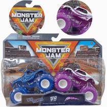 Pack 2 Carrinho Monster Jam Blue Thunder e Full Charge Sunny