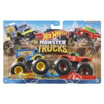 Pack 2 Carrinhos HW Monster Trucks Monster Portions VS Sriracha