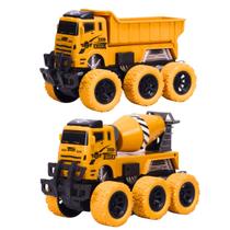Pack 2 Carrinhos Infantil Caminhão Obras Betoneira e Caçamba CBS1223 - Castela Pack 2 Carrinhos Infantil Caminhão Obras Betoneira e Caçamba CBS1223 - Castela