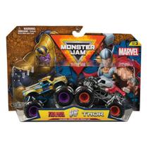 Pack 2 Carros Monster Jam 1:64 Marvel Thanos VS Thor