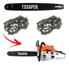 Pack 2 Corrente + Sabre 20 (55,5cm) Para Motosserra Tssaper