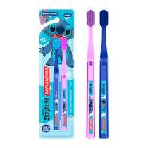 Pack 2 Escovas de Dente Cerdas Macia Lilo e Stitch Juvenil Azul Rosa Soft Dentalclean Pack 2 Escovas de Dente Cerdas Macia Lilo e Stitch Juvenil Azul Rosa Soft Dentalclean