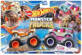 Pack 2 Hot Wheels Monster Trucks 1:64 Carbonator vs Bad Scoop HNX27 (40225) Pack 2 Hot Wheels Monster Trucks 1:64 Carbonator vs Bad Scoop HNX27 (40225)