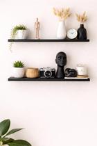 PACK 2 PRATELEIRAS 70x10 PRETA S. INVISÍVEL COZINHA ENFEITES QUARTO ESCRITORIO PACK 2 PRATELEIRAS 70x10 PRETA S. INVISÍVEL COZINHA ENFEITES QUARTO ESCRITORIO