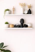 PACK 2 PRATELEIRAS 80x10 BRANCA S. INVISÍVEL COZINHA ENFEITES QUARTO ESCRITORIO PACK 2 PRATELEIRAS 80x10 BRANCA S. INVISÍVEL COZINHA ENFEITES QUARTO ESCRITORIO