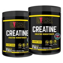 Pack 2 Suplementos em Pó Universal Creatine Monohydrate em Pote de 200g Cada Pack 2 Suplementos em Pó Universal Creatine Monohydrate em Pote de 200g Cada